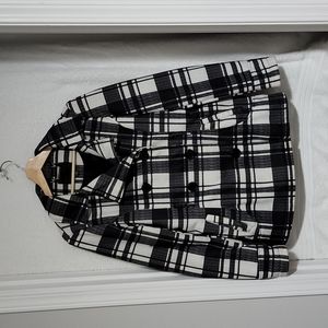Juniors XL Peacoat Black & White Plaid